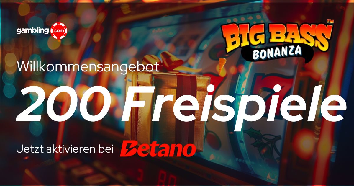 Betano 200 Freispiele Promo in Big Bass Bonanza