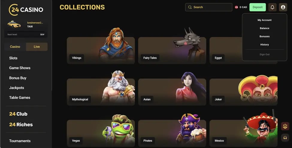 24Casino Withdraw Winnings