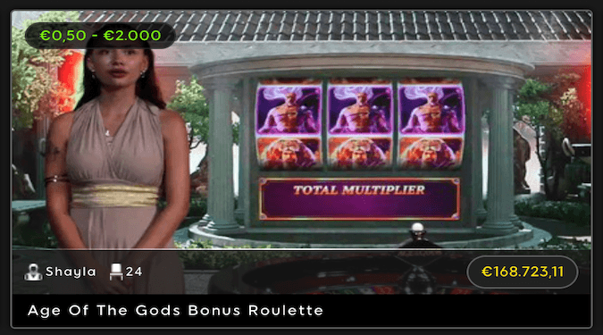 Age of the Gods Roulette 888 Casino screenshot