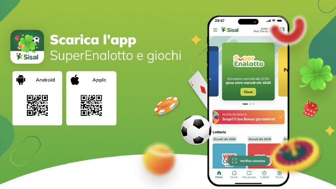 Codice QR per scaricare l'app SuperEnalotto
