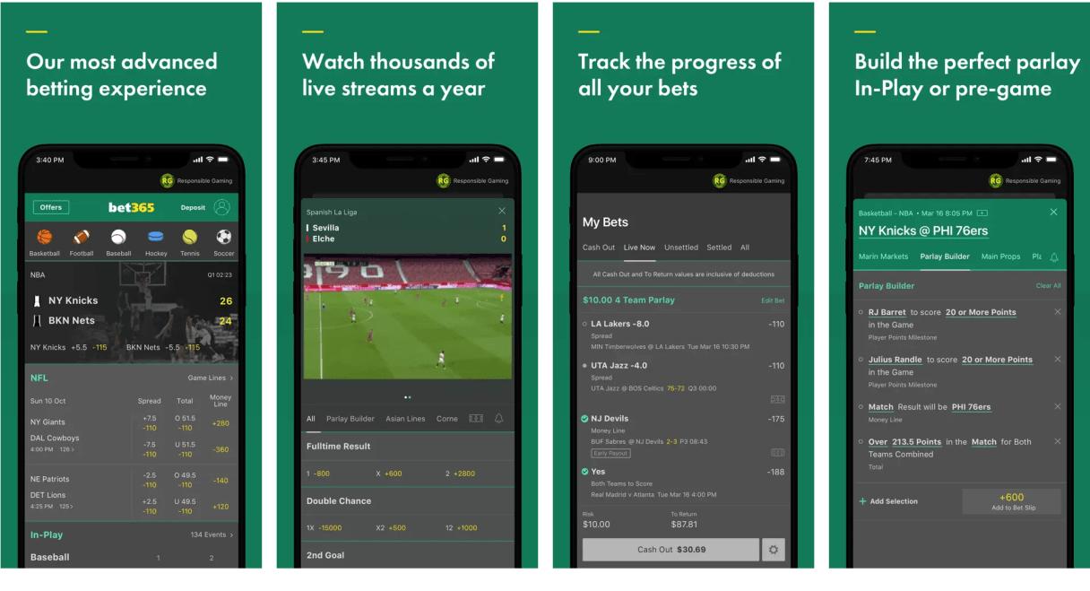 bet365 Sportsbook App Features