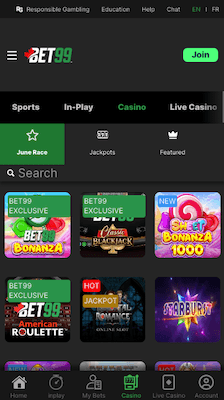BET99 Ontario Casino App