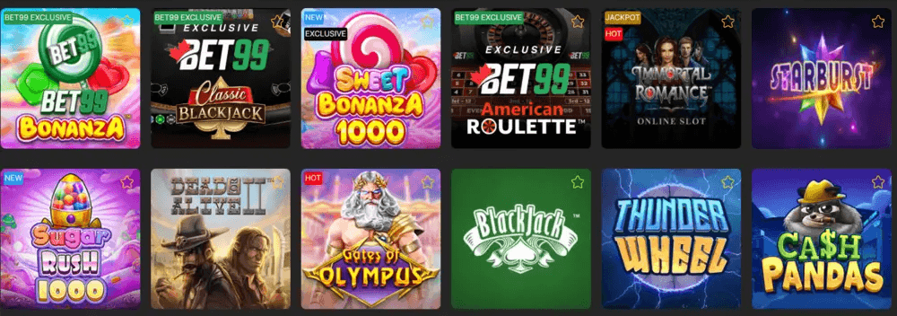 BET99 Popular Slots