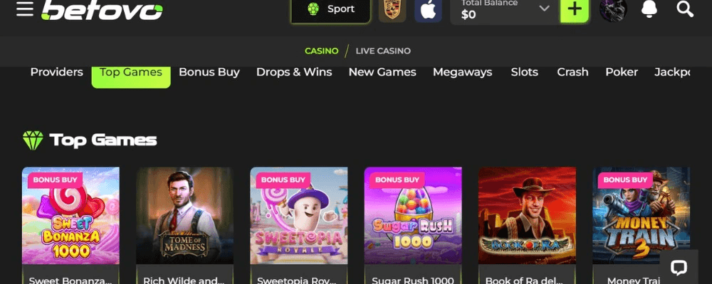 Betovo Casino Website