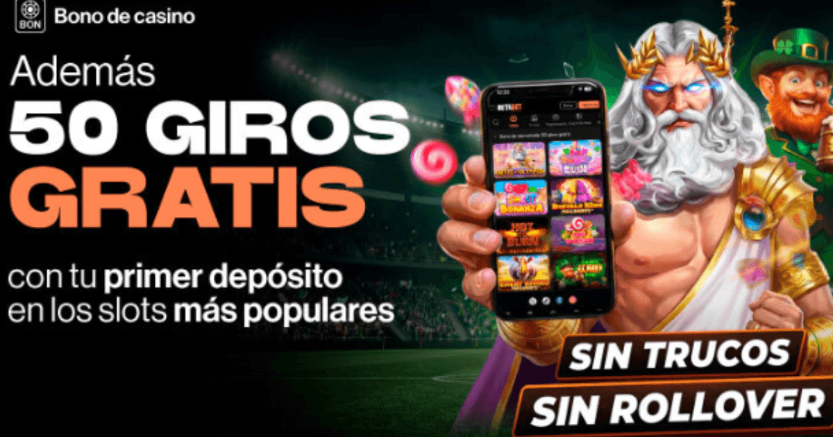 Bono de casino Retabet Perú 50 giros gratis