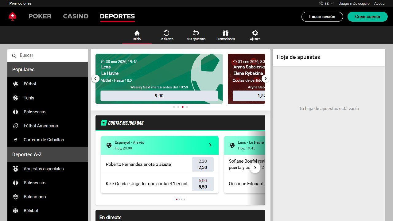 Casa de apuestas PokerStars