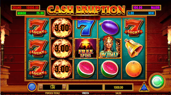 Cash Eruption slot IGT gameplay screenshot