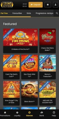 Casino Action Using the Mobile App_Site