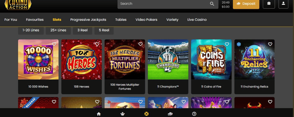 Casino Action Website