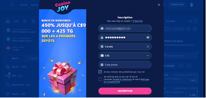 Casino Joy Sport Inscription