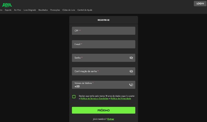 Como jogar e se cadastrar no cassino Luva Bet