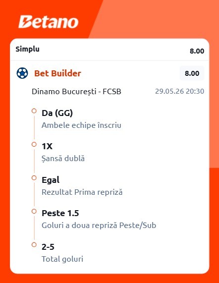 cote pariuri dinamo fcsb conference