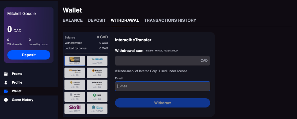 Crusino Casino Withdraw Winnings