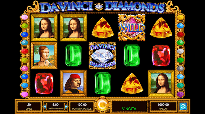 Da Vinci Diamonds Slot IGT Gameplay screenshot