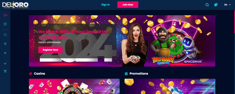 Del Oro Casino Website