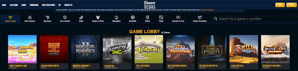 Dream Vegas Casino site