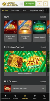Grand Mondial Using the Casino Mobile App_Site