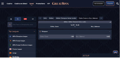 GreatSpin Sports Cotes