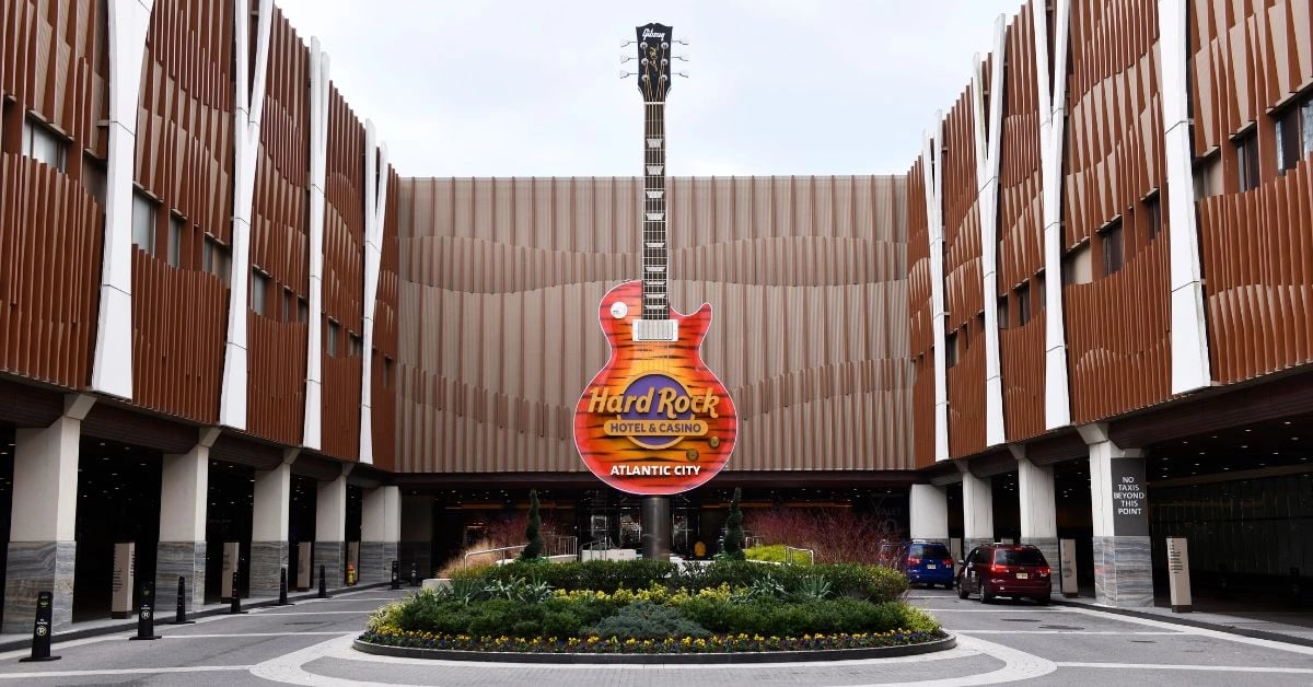 A view of the exterior of Hard Rock Hotel &amp; Casino in Atlantic City.