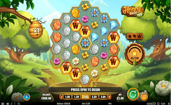 Screenshot della slot Honey Rush 100 di Play'n GO