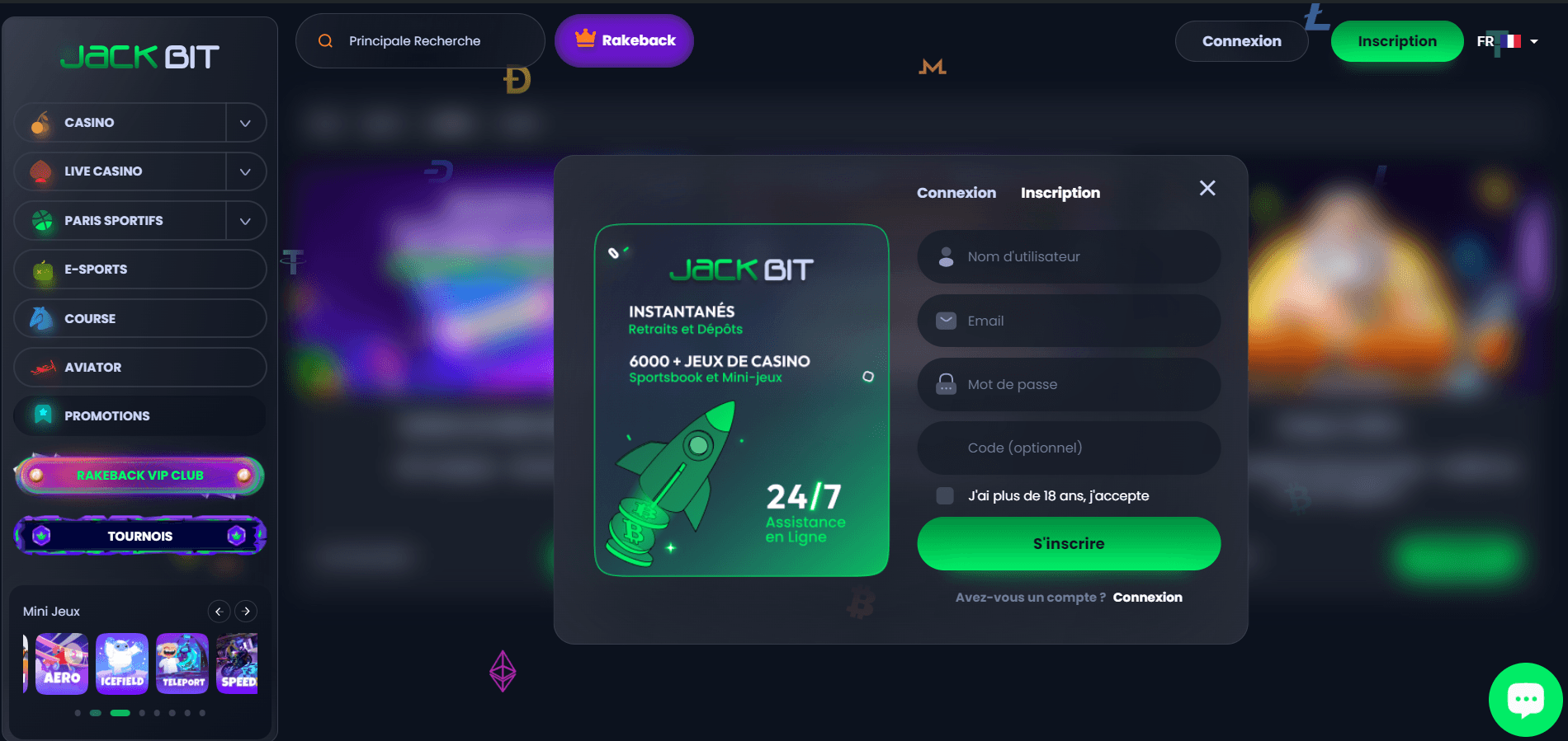 Jackbit Casino inscription