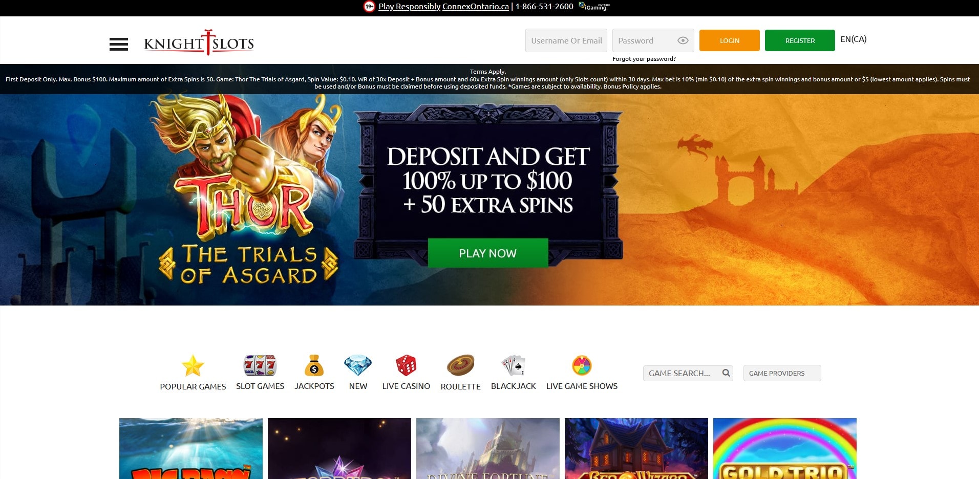 Knight slots Casino Website