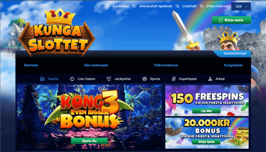 Kungaslottet nytt nätcasino