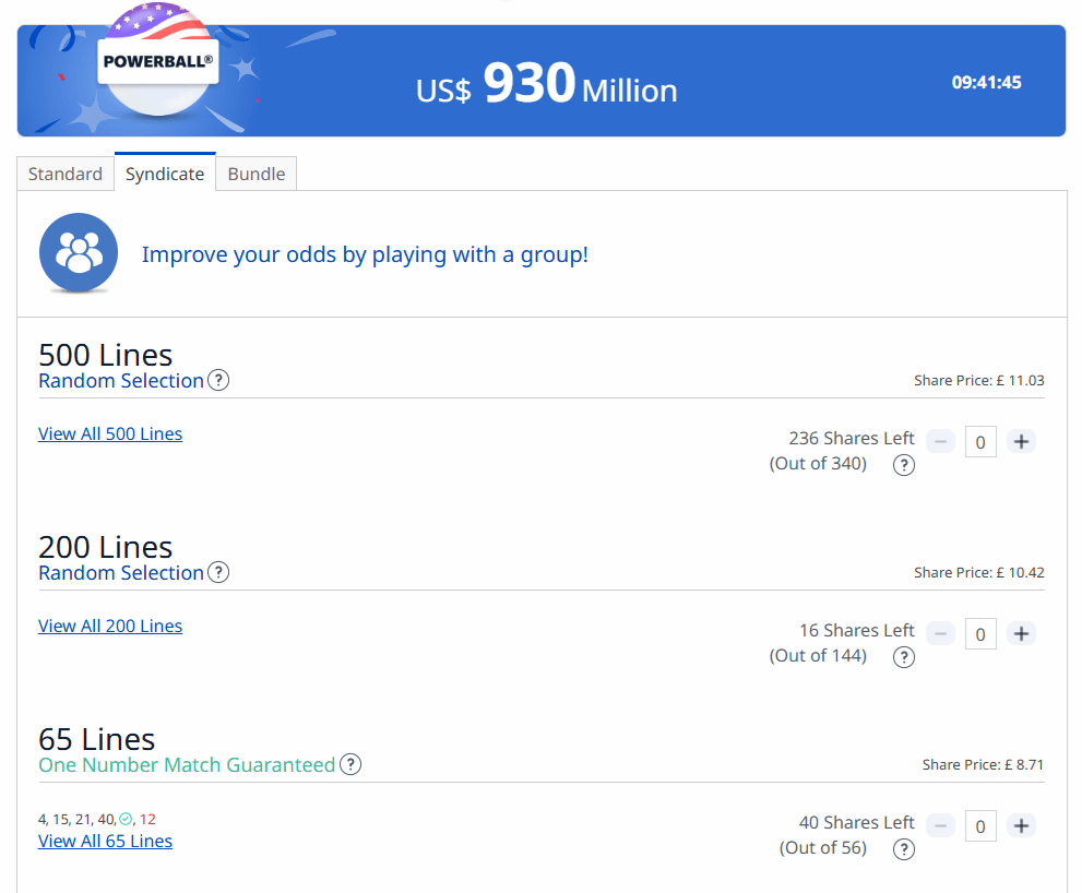 Powerball Lottery Syndicate