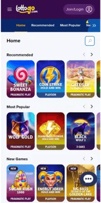 LottoGo Casino Mobile Site_App