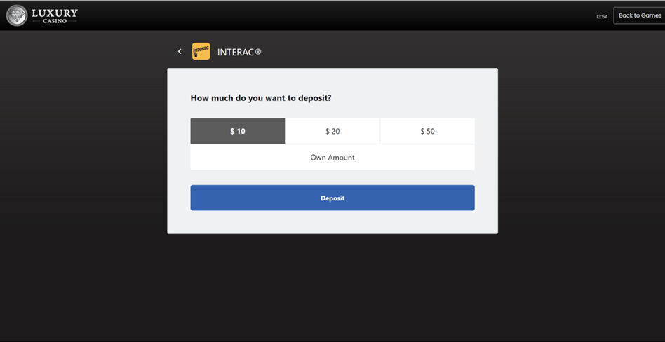 Luxury Casino Depositing Money