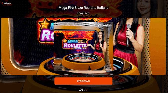 Mega Fire Blaze Roulette LeoVegas Casino screenshot
