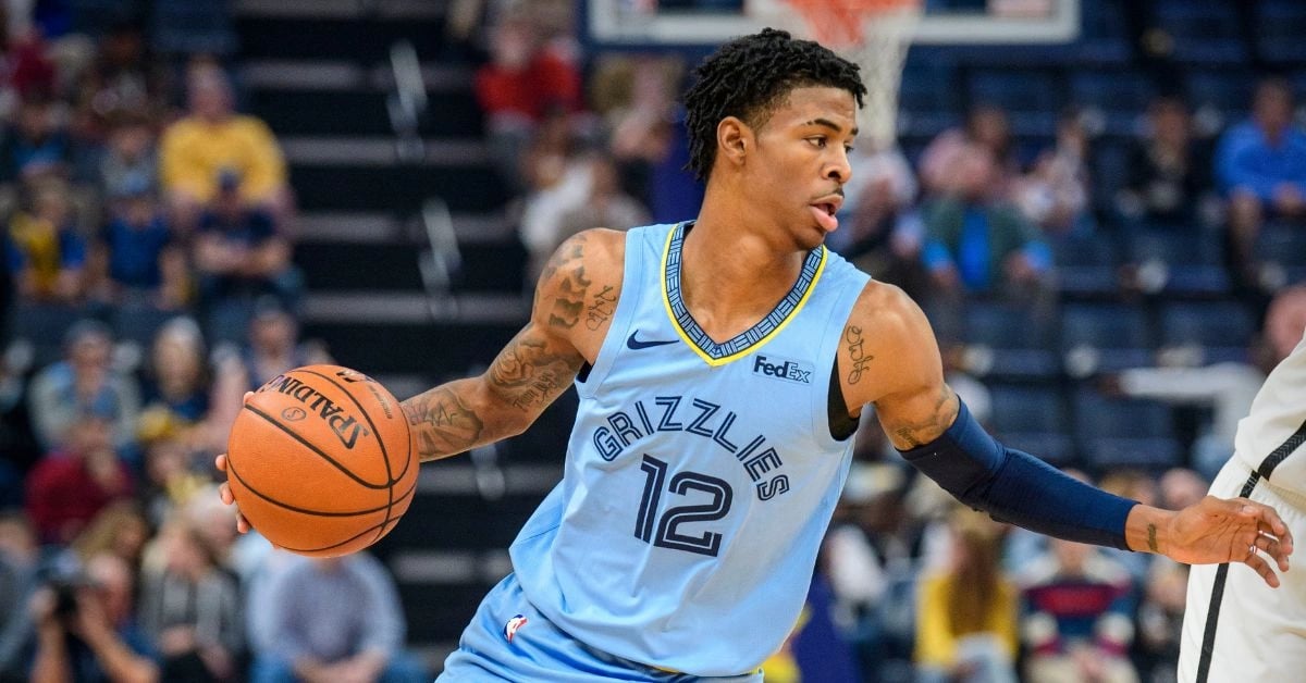 Memphis Grizzlies guard Ja Morant brings the ball up court