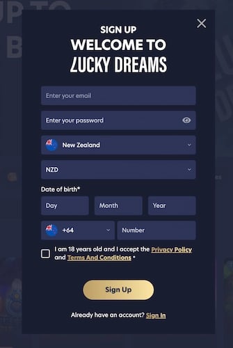 NZ Casino Sign Up