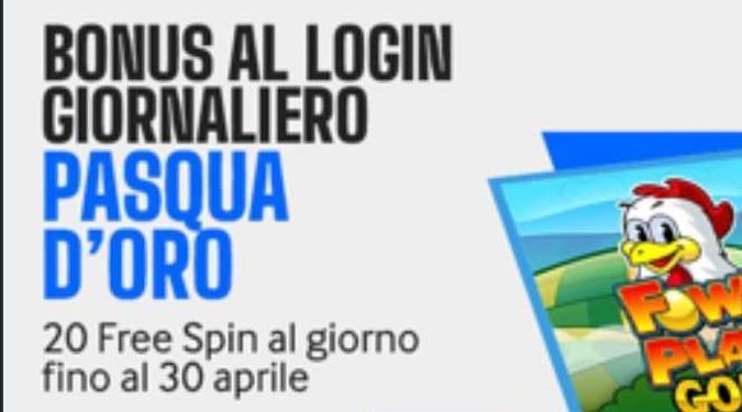 Screenshot del bonus Pasqua d'Oro di Betway