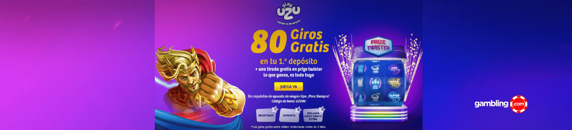 PlayUZU casino bono sin rollover giros gratis sin requisitos de apuesta