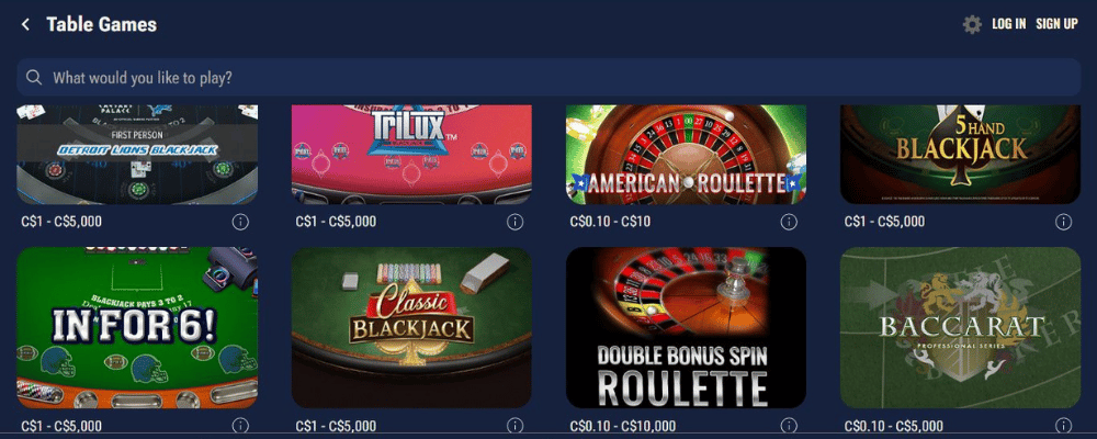 Popular Casino Table Variants Horseshoe Ontario