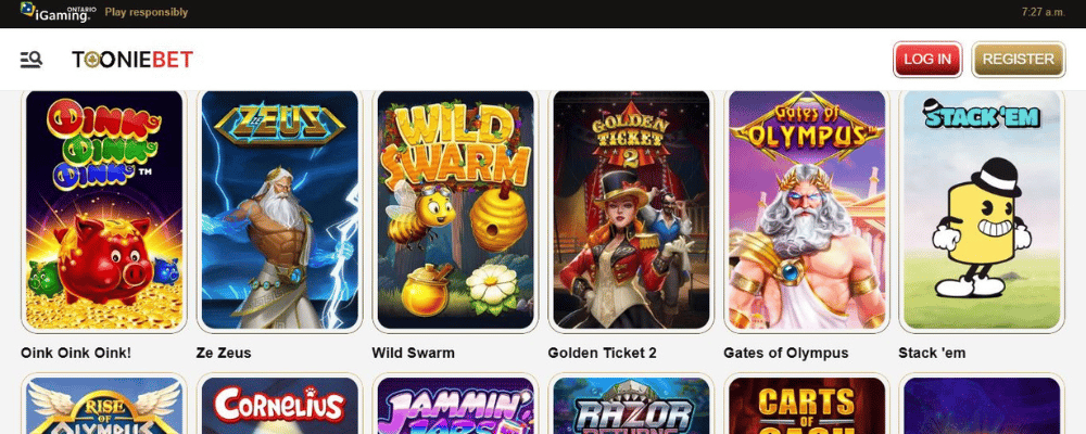 Popular Slot Titles at ToonieBet Casino Ontario
