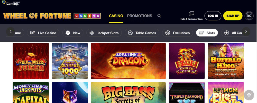 Popular Slot Titles at Wheel of Fortune Casino Ontario