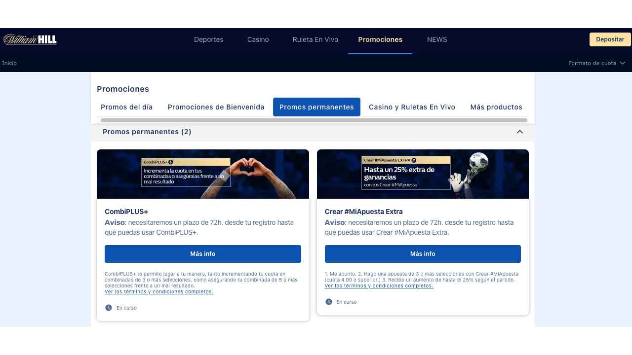 Promociones William Hill