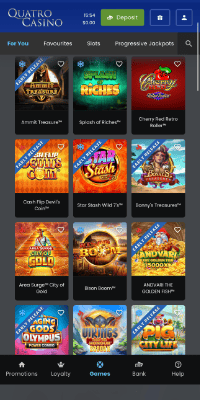 Quatro Casino Using the Mobile App_Site
