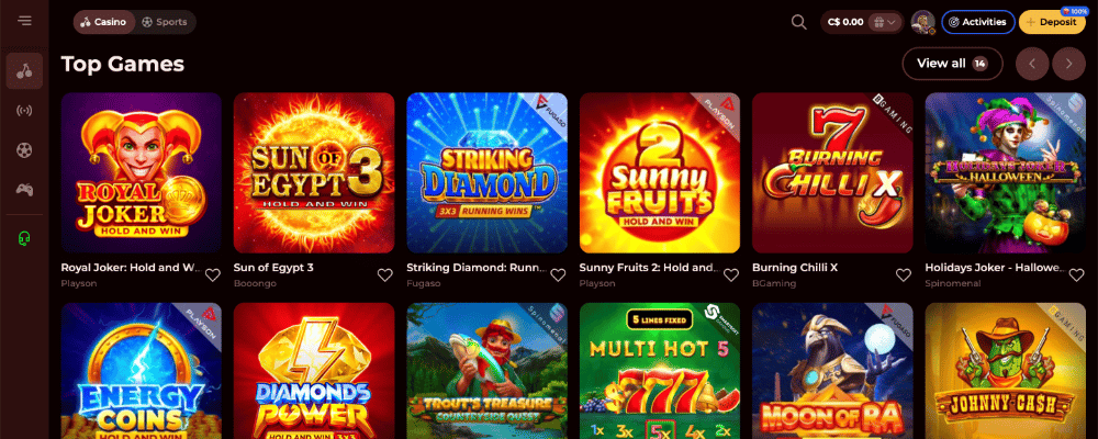 Roman Casino Game Variety