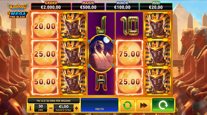 Slot Mega Fire Blaze Khonsu God of Moon screenshot