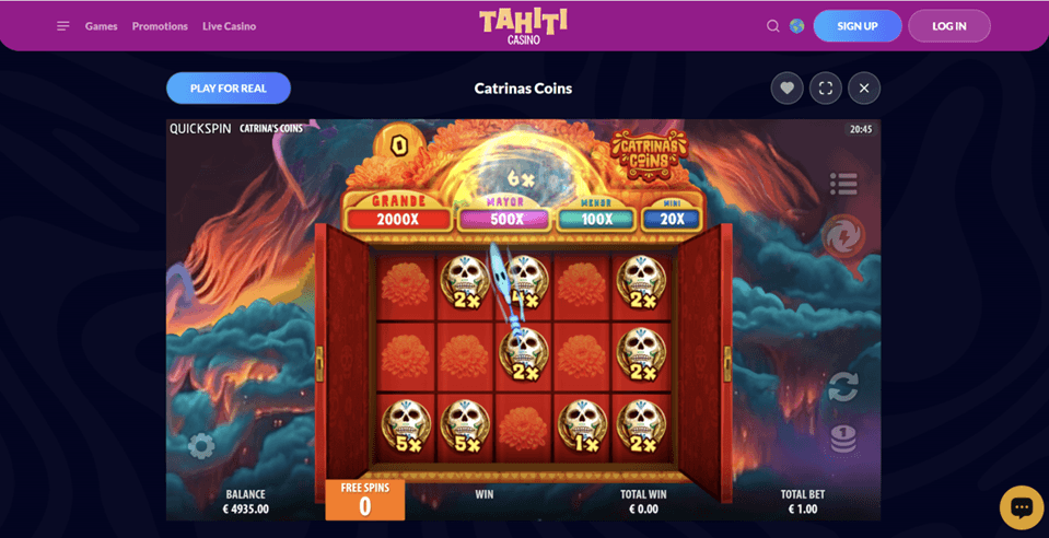 Tahiti Casino Favourite Game
