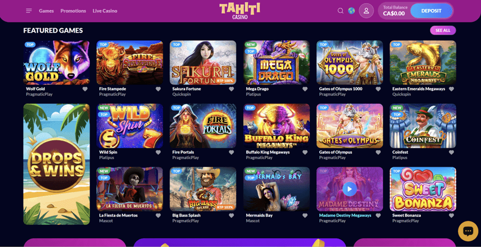 Tahiti Casino Lobby