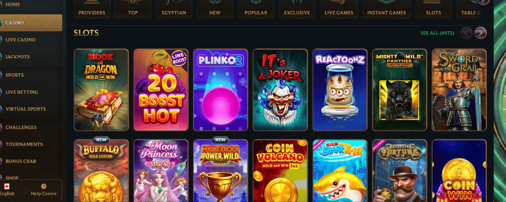 Talismania Casino Canada Game Variety