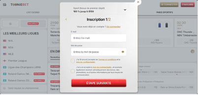 Tooniebet Sport Inscription