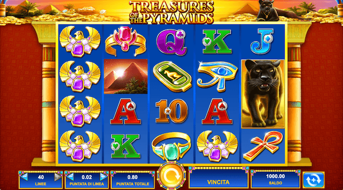 Treasures of the Pyramids Slot IGT Gameplay screenshot