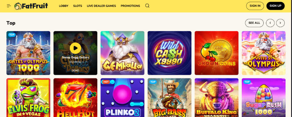 Using the FatFruit Casino Website