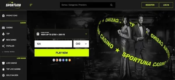 Using the Sportuna Casino Website