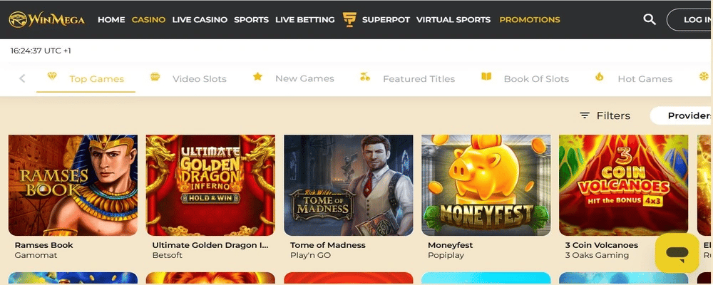 WinMega Casino Game Variety